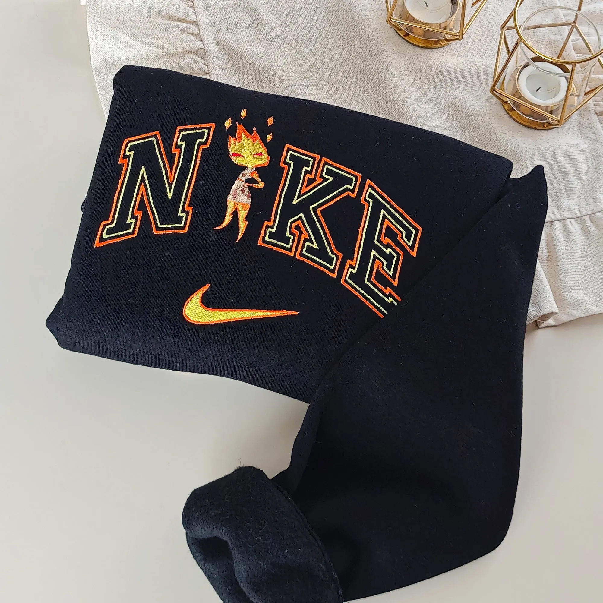 Personalized Wade & Ember Couple Nike Embroidered Adult Sweatshirt