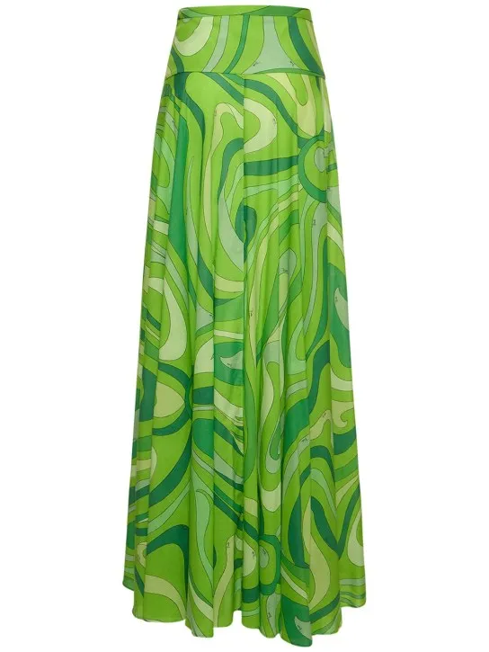 Pucci   Marmo printed cotton muslin maxi skirt 