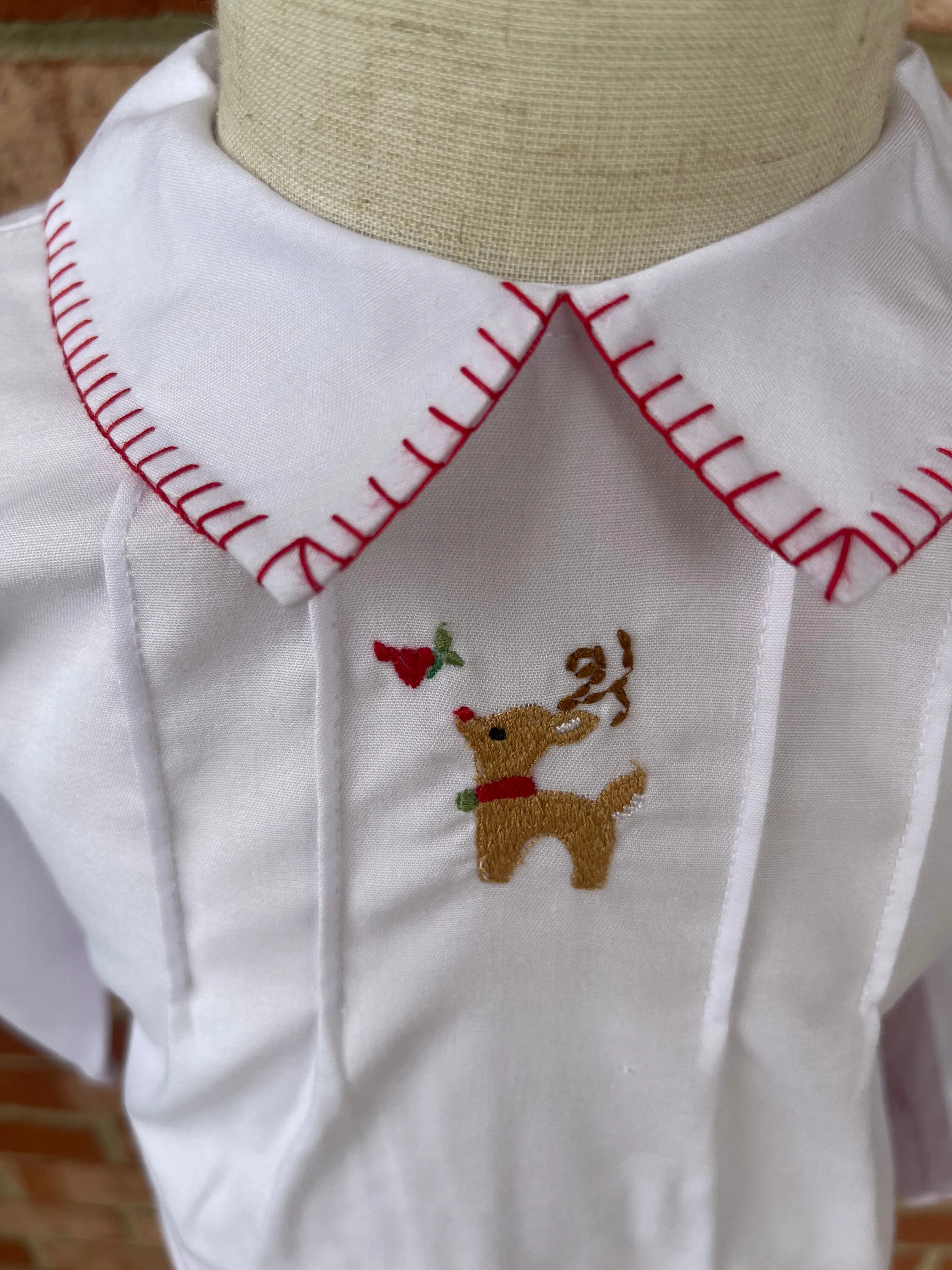 Reindeer Embroidered Pant Set- Boy