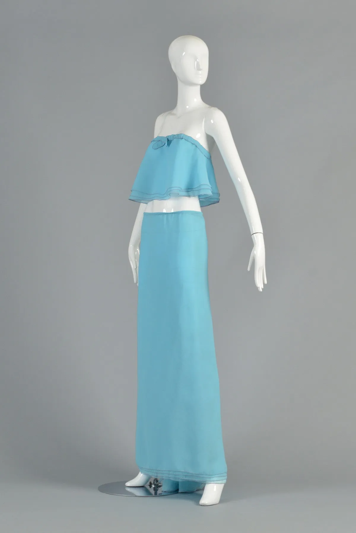 Stephen Burrows 1973 "Battle of Versailles" Crop Top   Maxi Skirt Ensemble