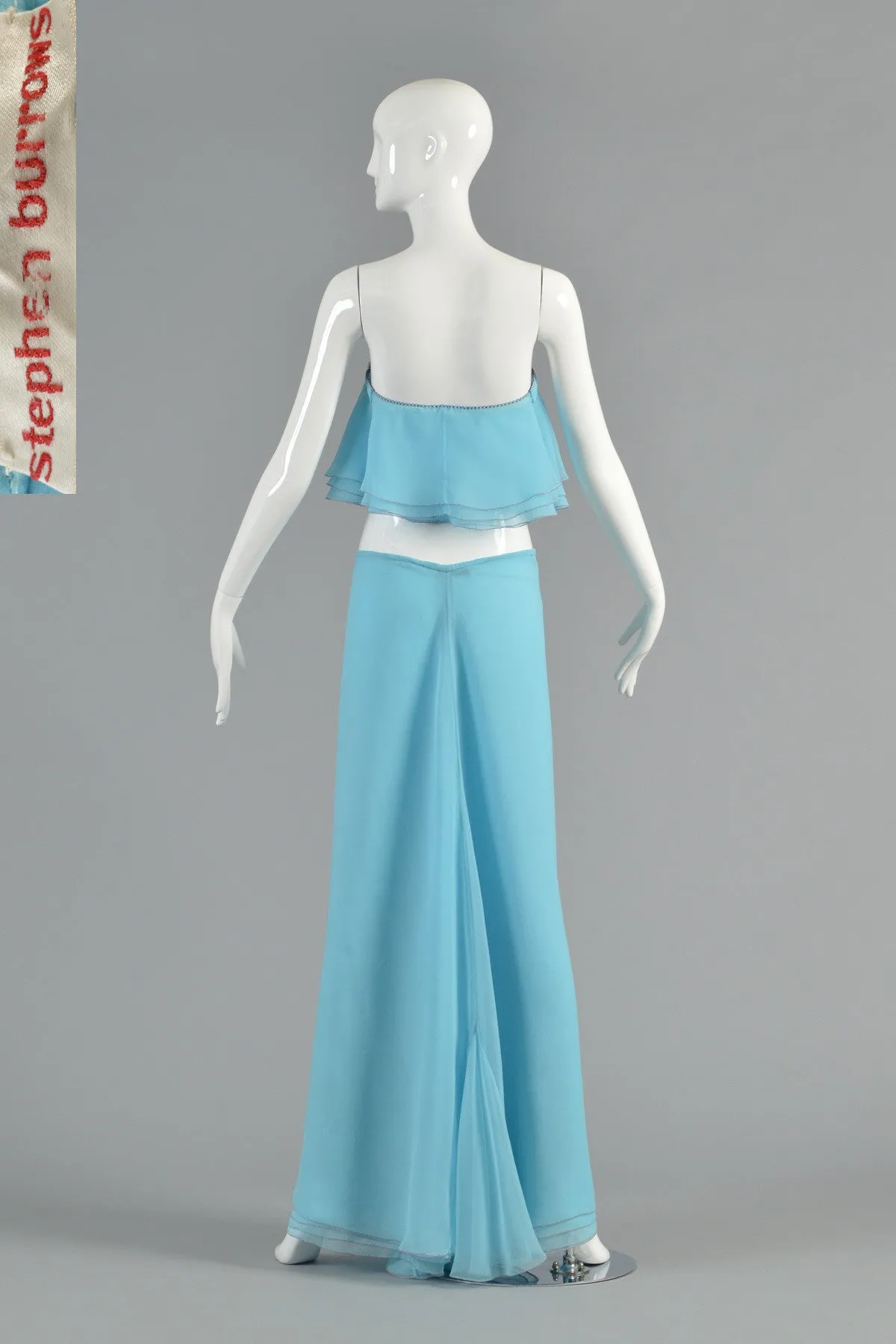 Stephen Burrows 1973 "Battle of Versailles" Crop Top   Maxi Skirt Ensemble