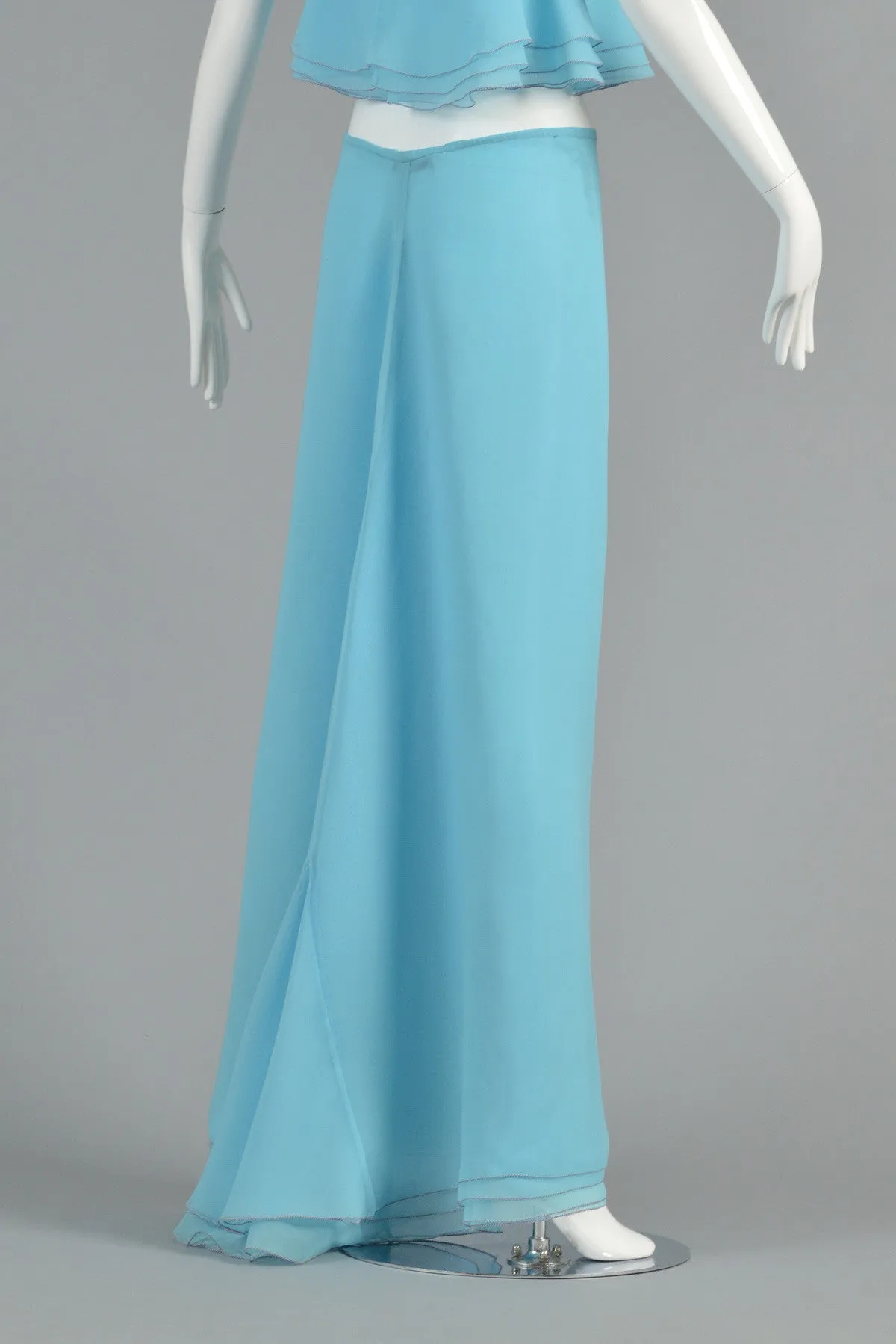 Stephen Burrows 1973 "Battle of Versailles" Crop Top   Maxi Skirt Ensemble