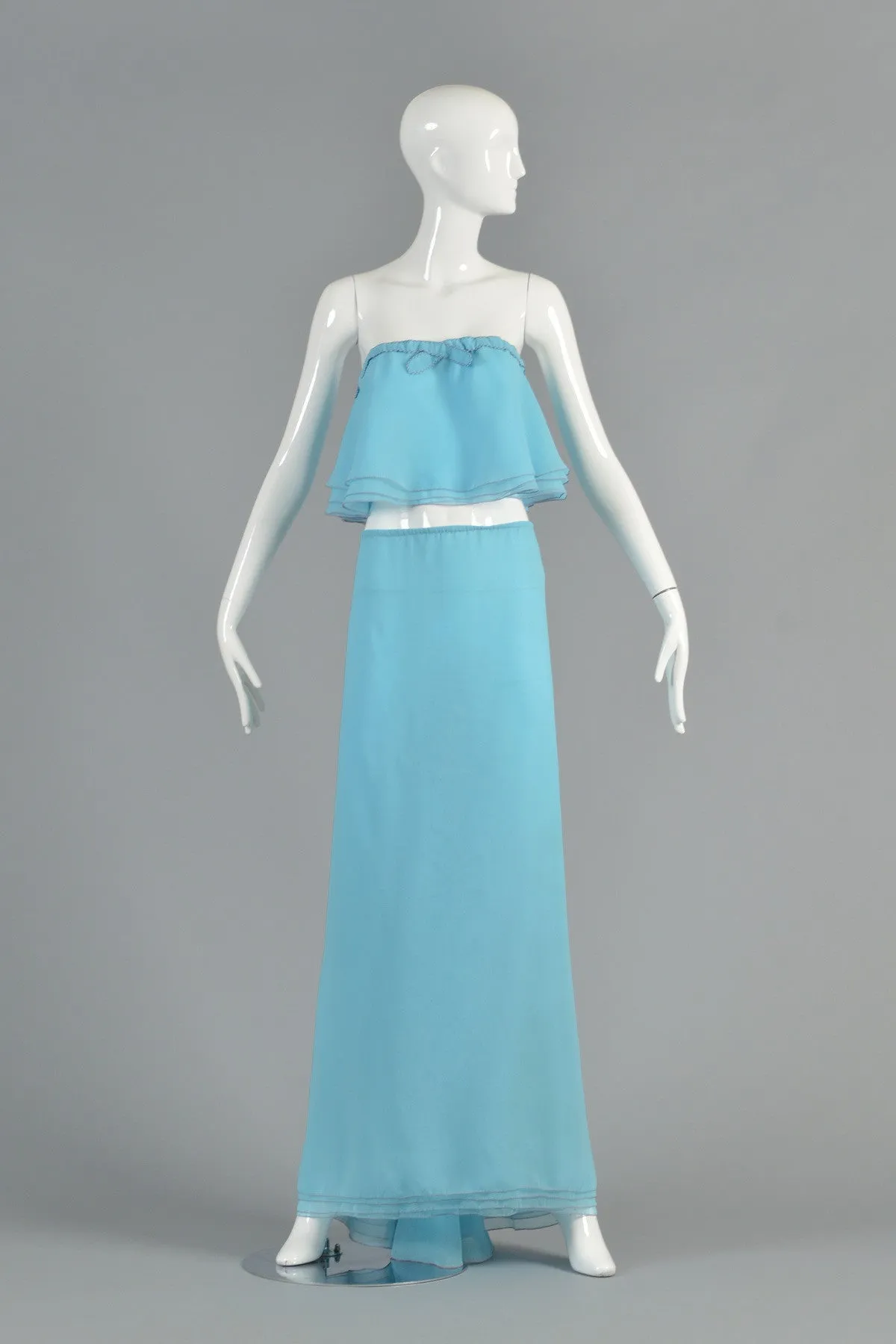 Stephen Burrows 1973 "Battle of Versailles" Crop Top   Maxi Skirt Ensemble