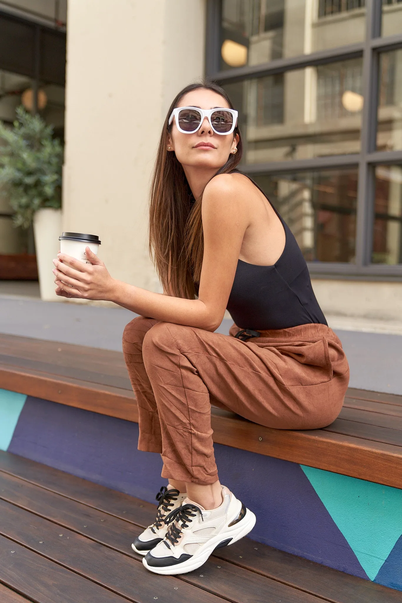 Suede Jogger Pants