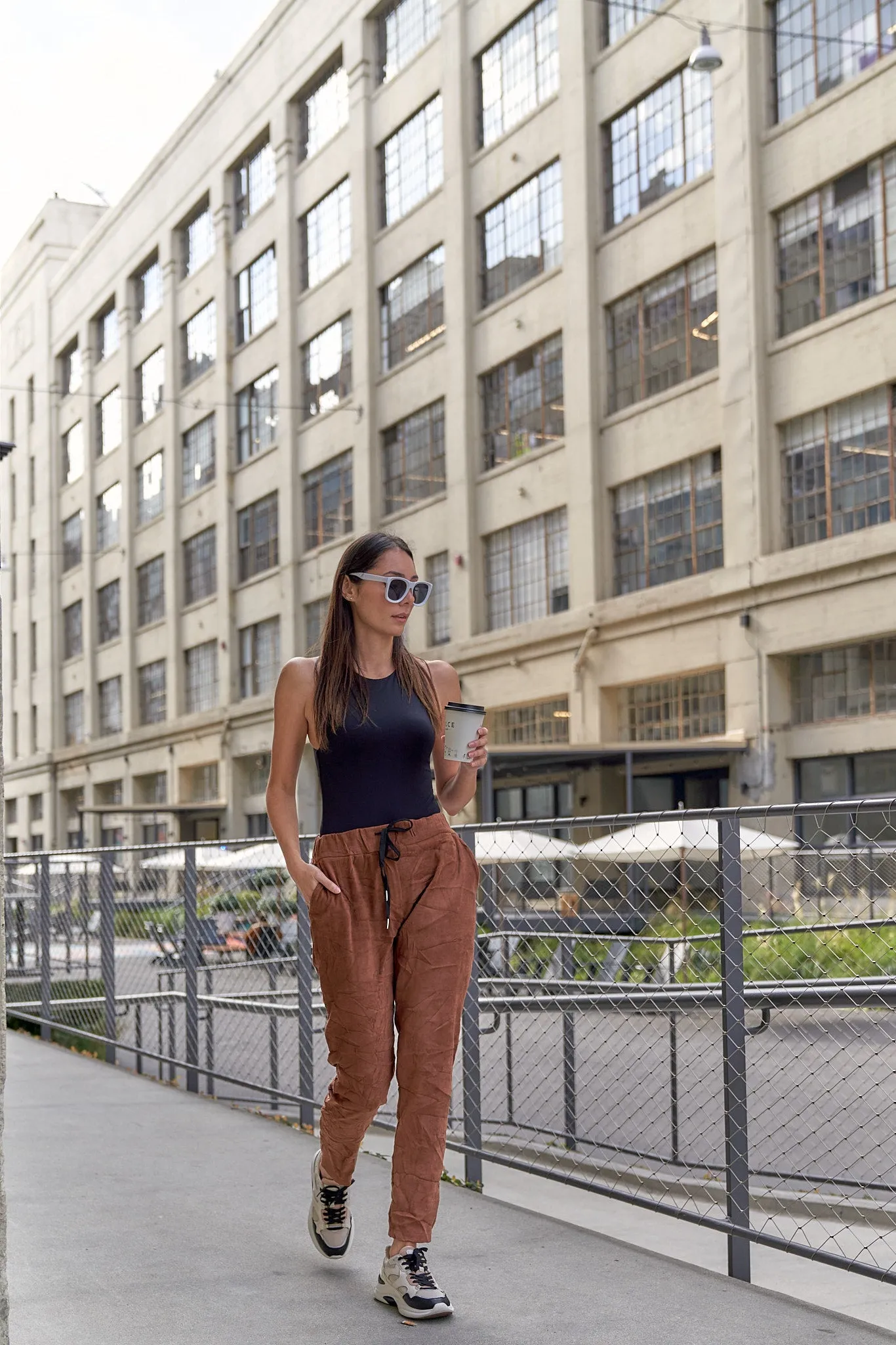 Suede Jogger Pants