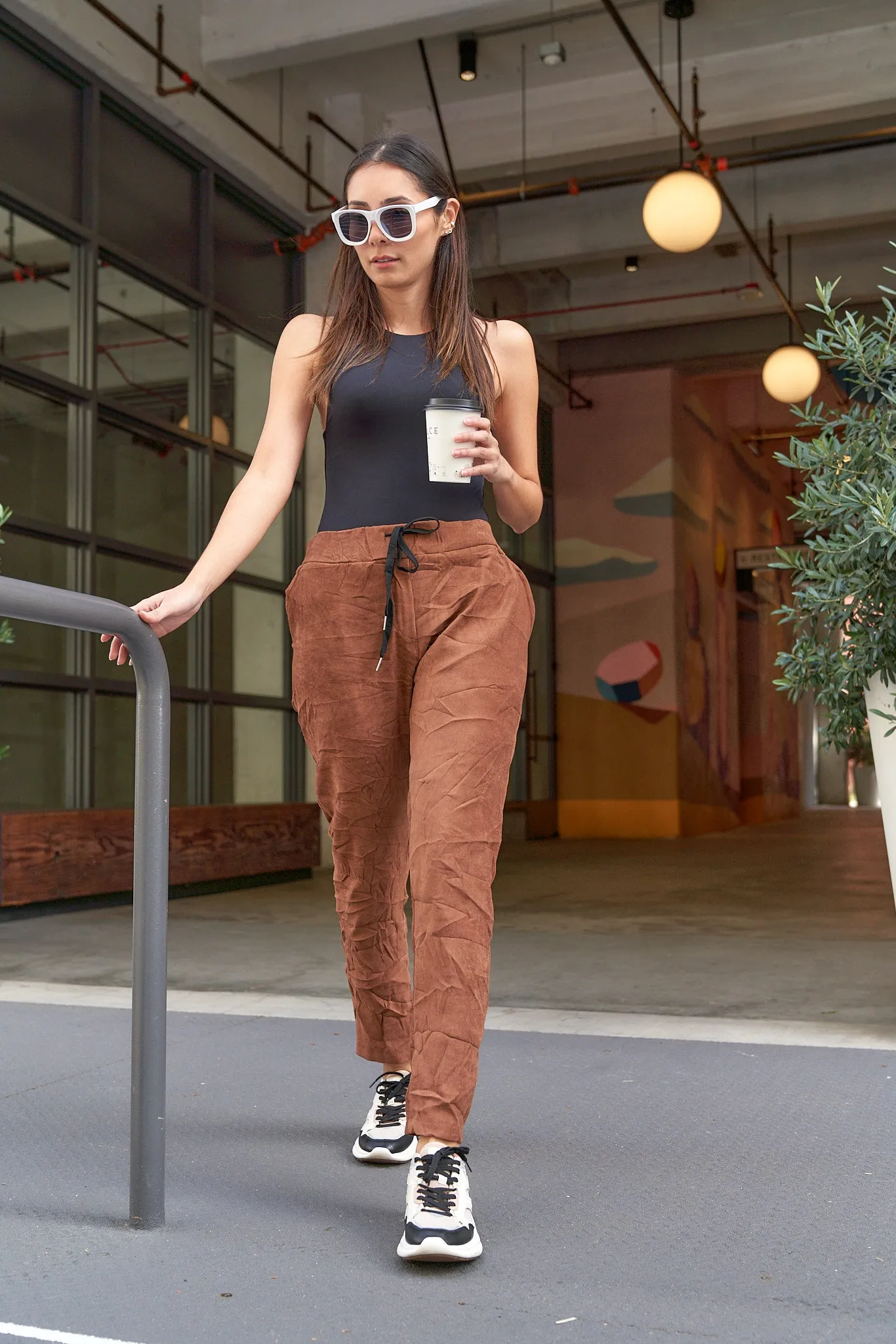 Suede Jogger Pants