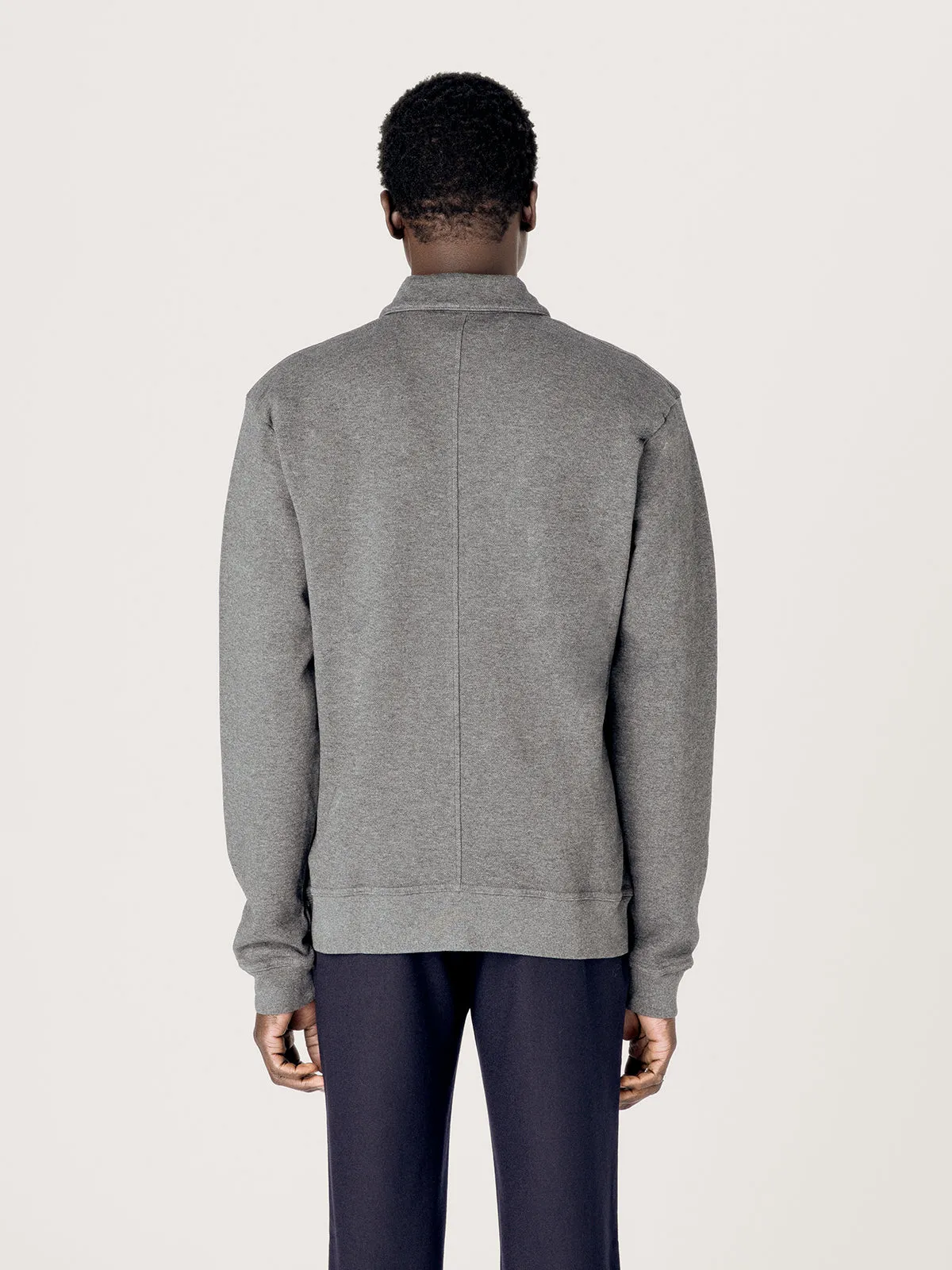 The Easy Zip Sweatshirt || Charcoal | Organic Cotton