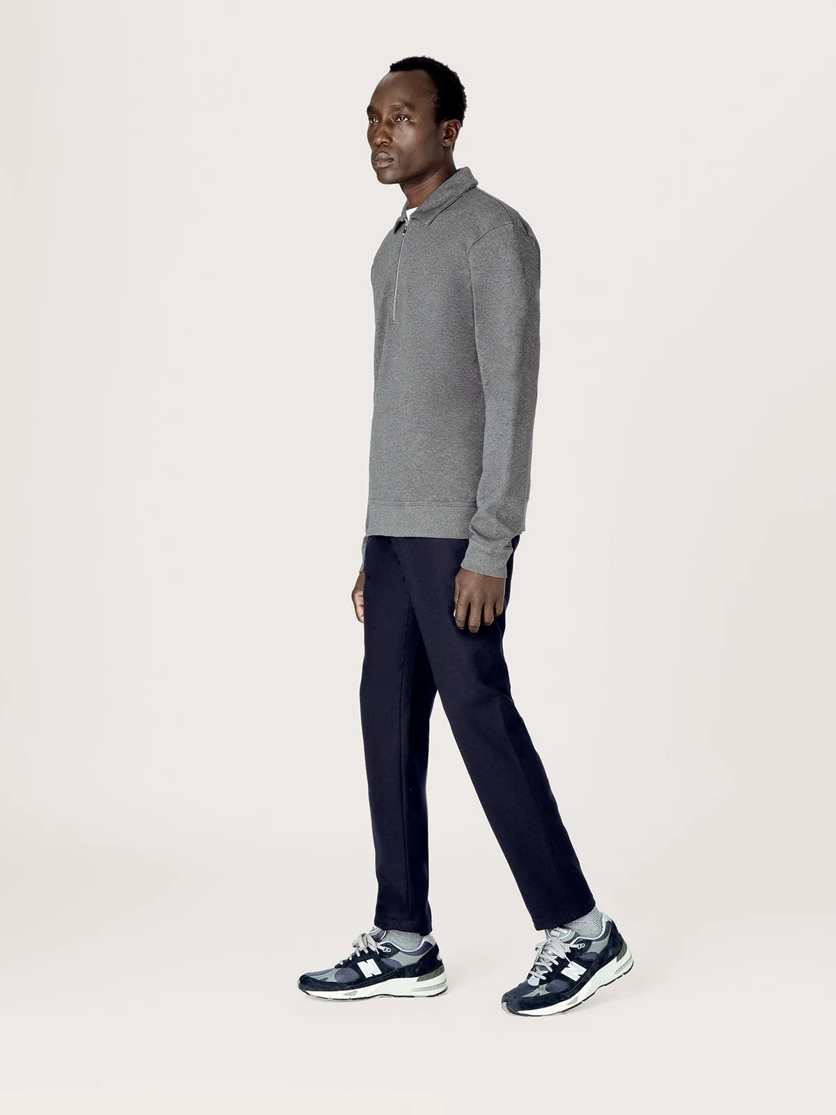 The Easy Zip Sweatshirt || Charcoal | Organic Cotton
