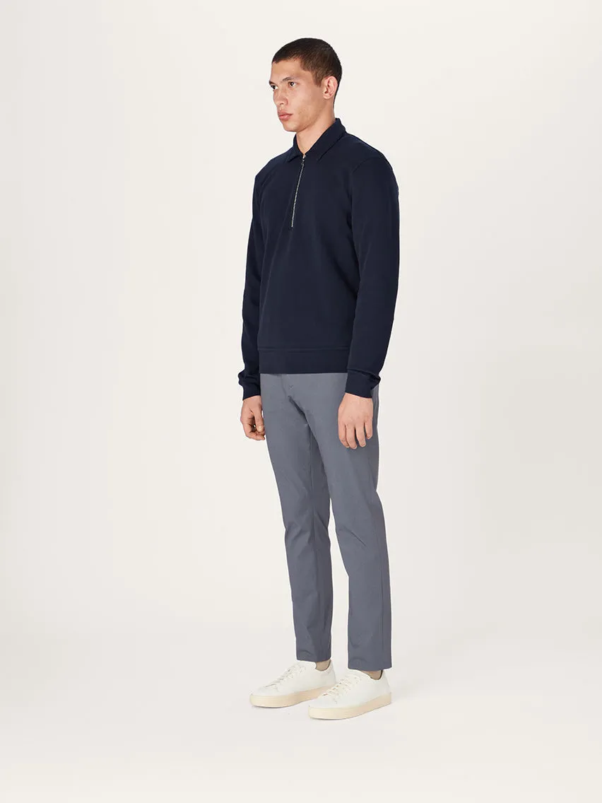 The Easy Zip Sweatshirt || Navy | Organic Cotton