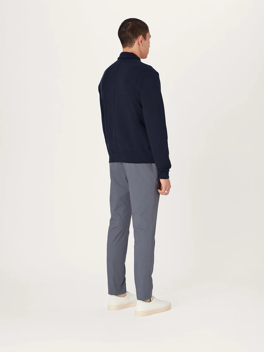 The Easy Zip Sweatshirt || Navy | Organic Cotton