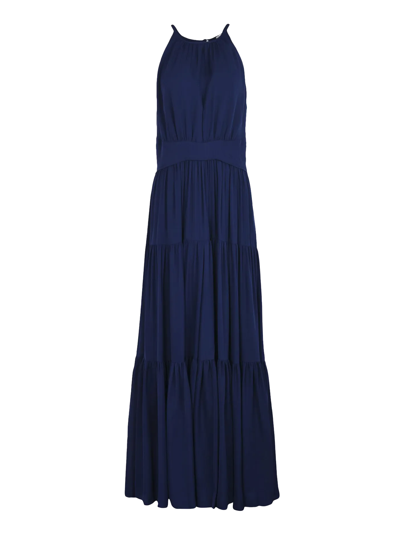 tiered silk maxi dress