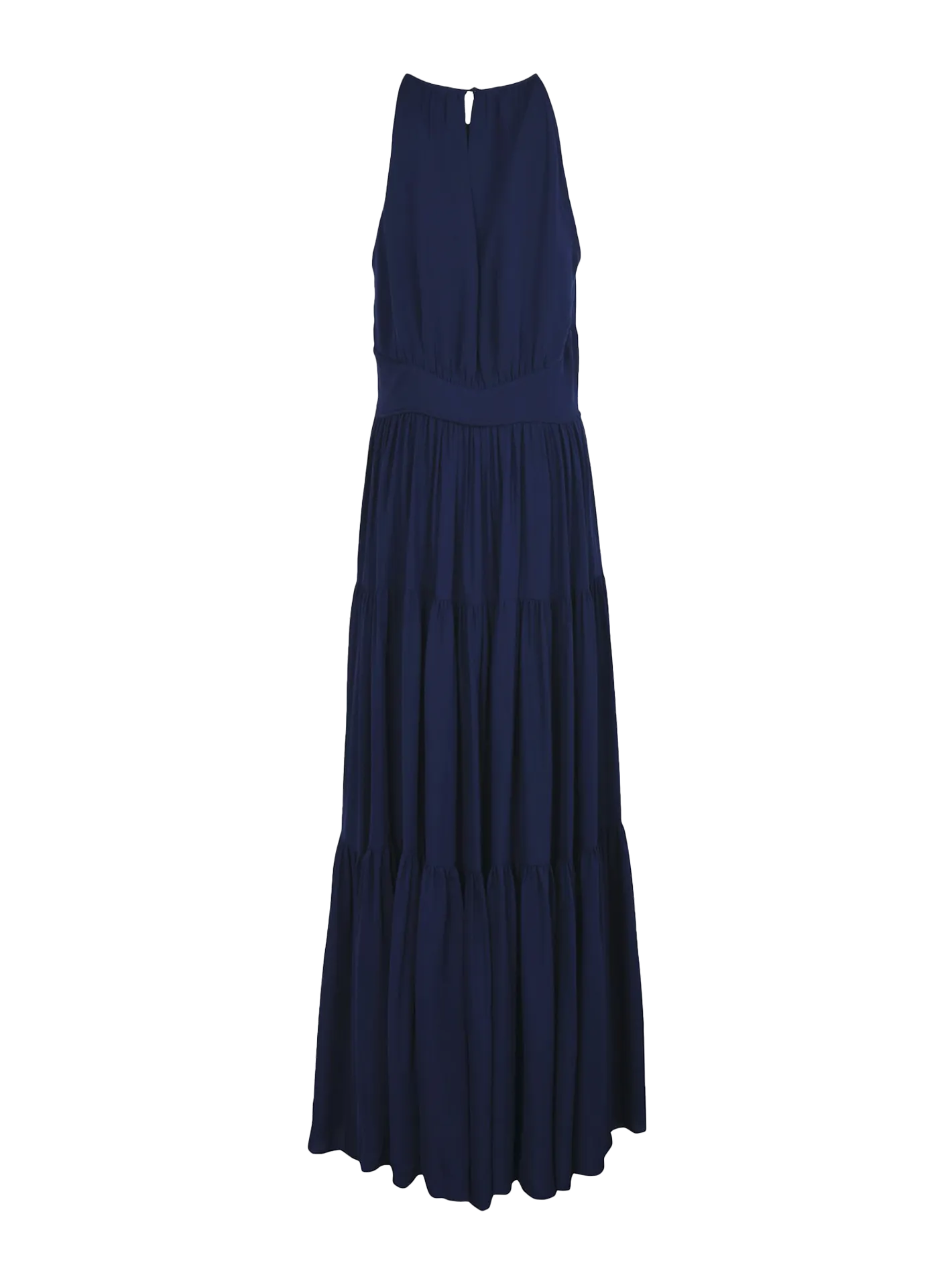 tiered silk maxi dress