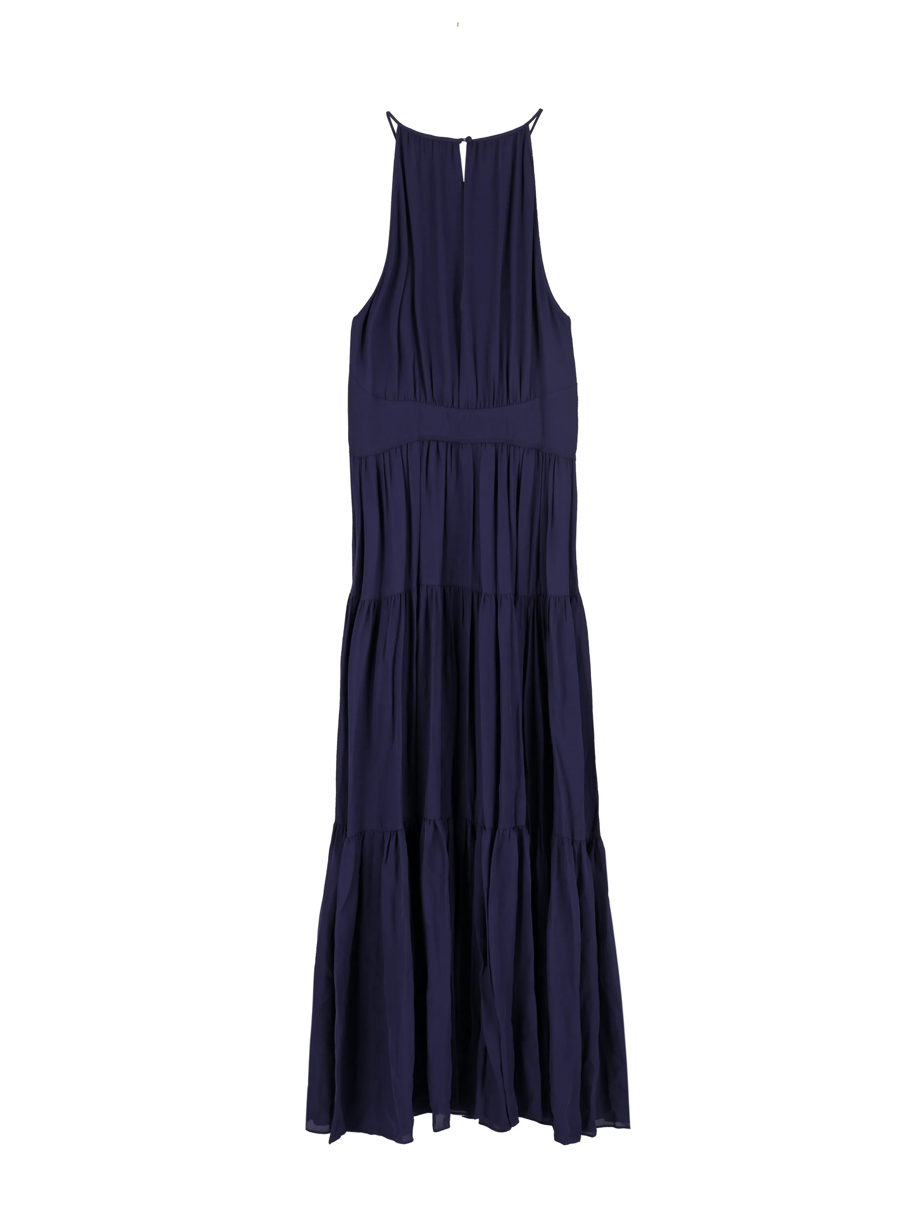 tiered silk maxi dress