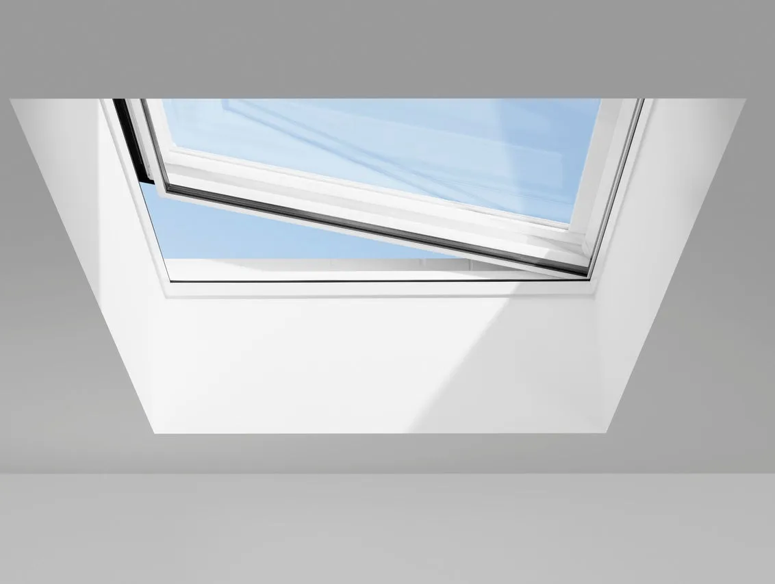VELUX CVU 100100 S06Q Electric Flat Glass Rooflight Package 100 x 100 cm (Including CVU Triple Glazed Base & ISU Flat Glass Top Cover)