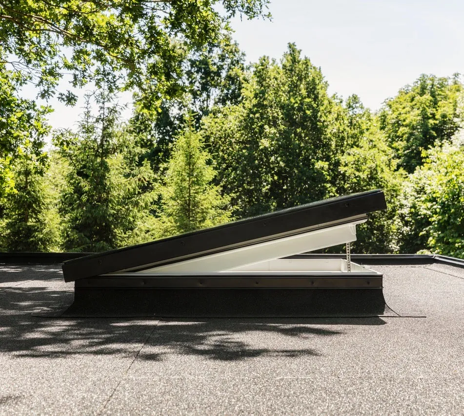 VELUX CVU 100100 S06Q Electric Flat Glass Rooflight Package 100 x 100 cm (Including CVU Triple Glazed Base & ISU Flat Glass Top Cover)