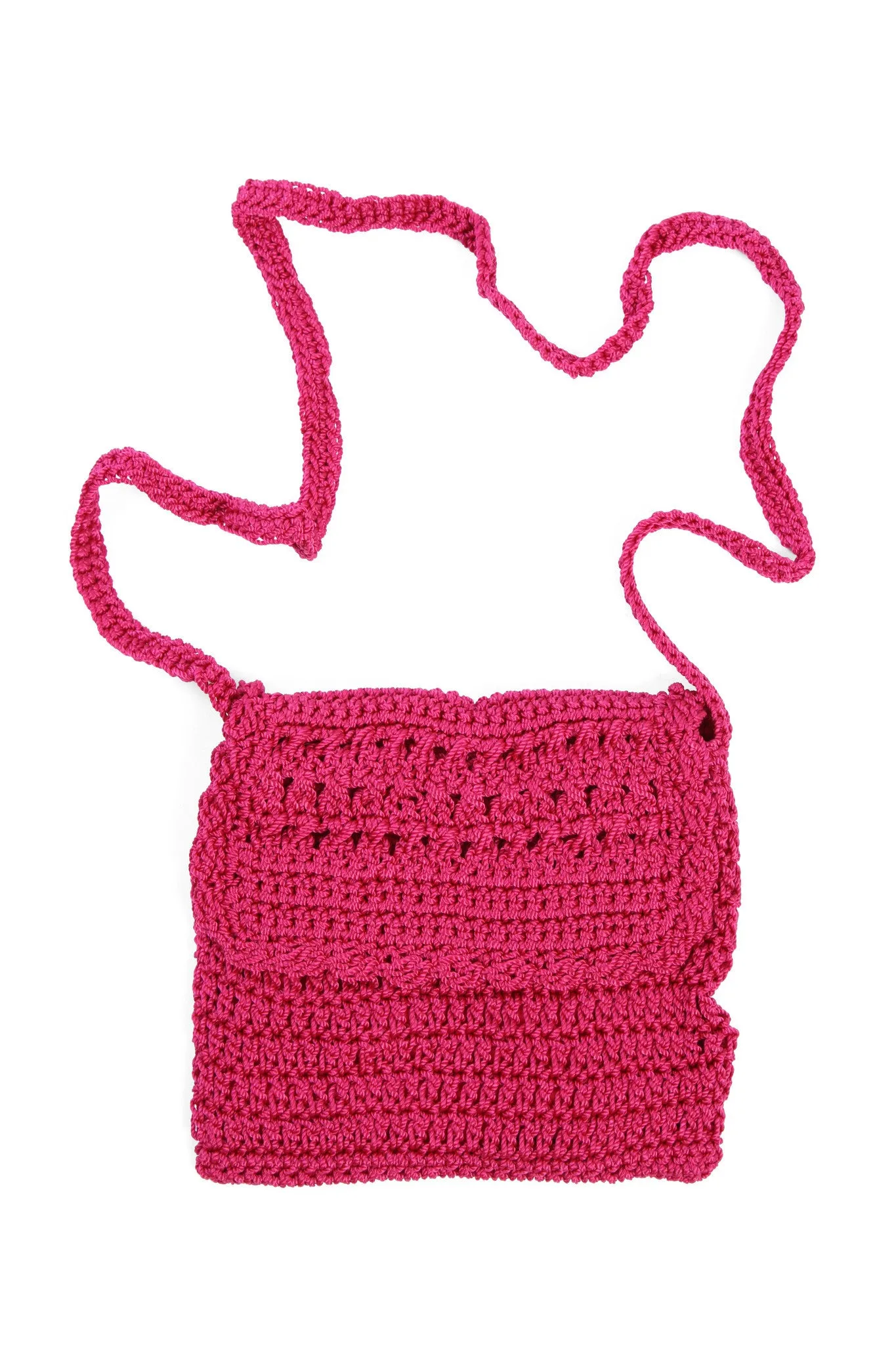 Weave Sling Bag in Berry